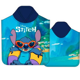 Disney Poncho Toalla Infantil Stitch Microfibra 55x110cm 100% Poliester