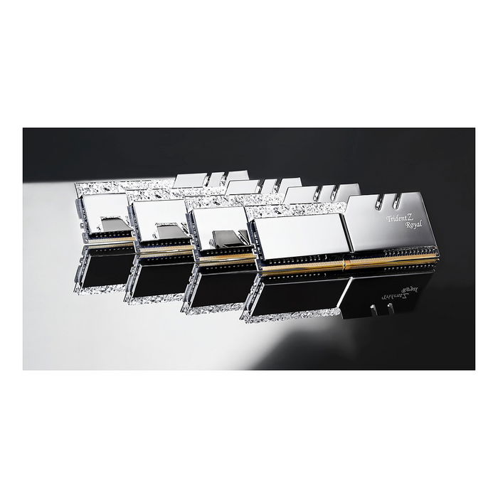 G.Skill F4-3600C16Q-64GTRSC Kit Quad DDR4 64 GB 3600 MHz CL16 Trident Z Royal (4x 16 GB) para PC/Servidor con Intel XMP 2.0 Plata