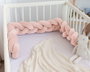 KioKids Trenza Decorativa Rosa para Cuna Protector Acolchado Bebé +0 Meses