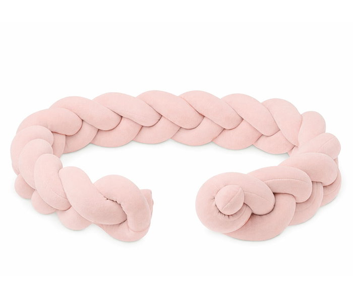 KioKids Trenza Decorativa Rosa para Cuna Protector Acolchado Bebé +0 Meses