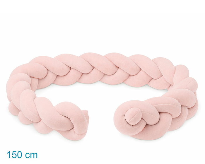 KioKids Trenza Decorativa Rosa para Cuna Protector Acolchado Bebé +0 Meses