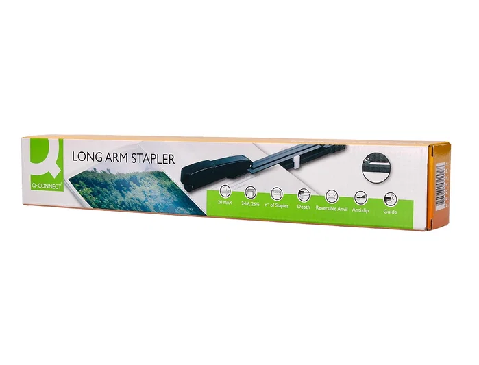 Q-connect Grapadora kf02292 brazo largo negra