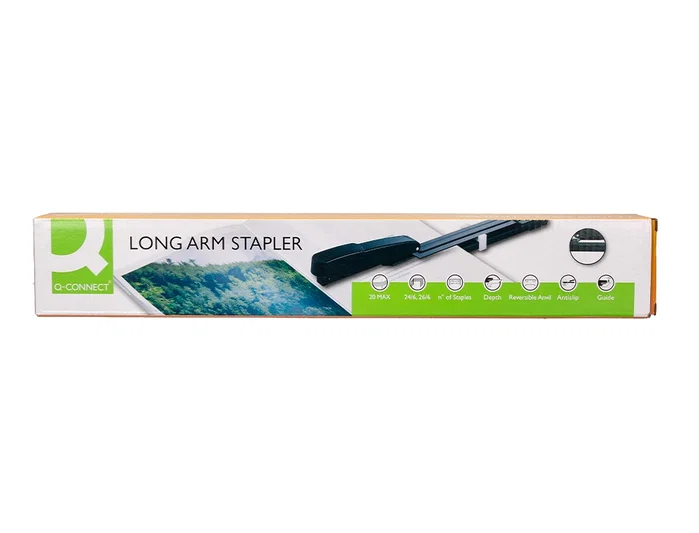 Q-connect Grapadora kf02292 brazo largo negra