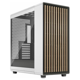 Fractal Design North XL Chalk White TG Clear Midi Tower PC Blanco ATX EATX micro ATX Micro-ITX Acero Vidrio Templado Madera para Juego