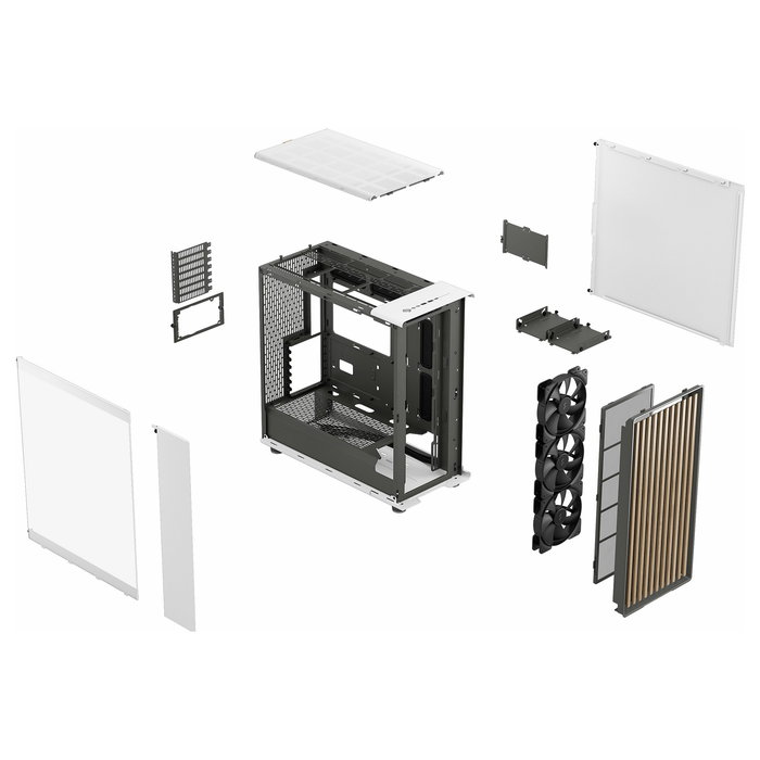 Fractal Design North XL Chalk White TG Clear Midi Tower PC Blanco ATX EATX micro ATX Micro-ITX Acero Vidrio Templado Madera para Juego Fractal Design North XL Chalk White TG Clear Midi Tower PC Blanco ATX EATX micro ATX Micro-ITX Acero Vidrio Templado Madera para Juego