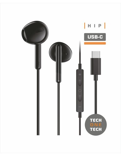 Tech One Tech Hop Auriculares USB-C Negros Tech One Tech Hop Auriculares USB-C Negros