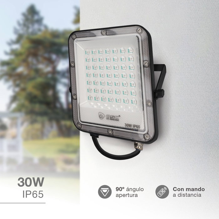 GSC Evolution Proyector LED Kintore 30W RGB + 1800K IP65 Gris