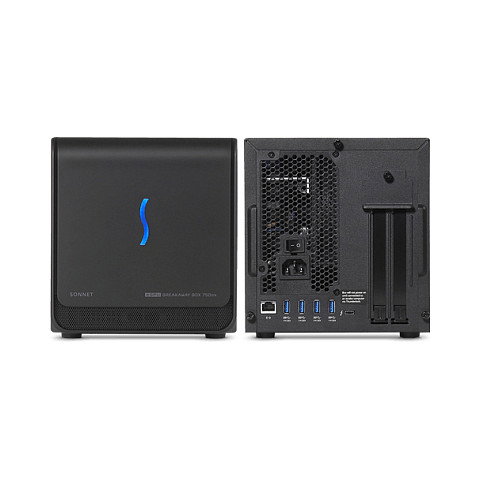 Sonnet SON-GPU-750WEX-TB3 eGPU Breakaway Box 750ex - Caja Externa de Gráficos Thunderbolt 3, 750W, 4 Puertos USB 3.2, Cargador USB PD 85W (Negro)