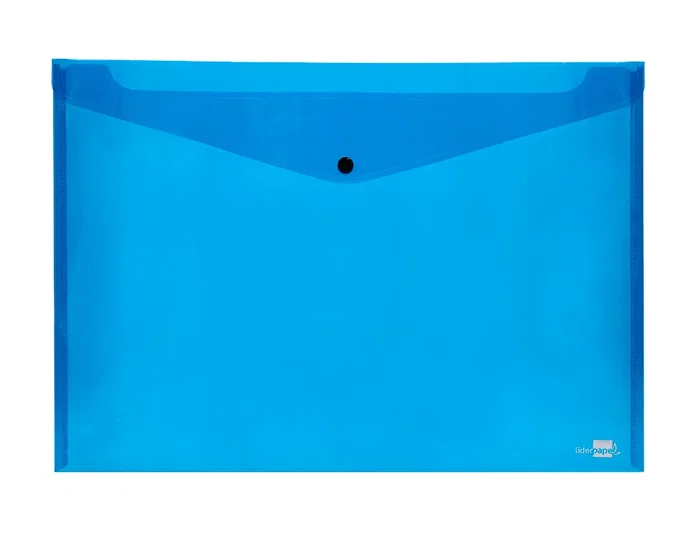 Liderpapel Carpeta Dossier con Broche DIN A3 Azul Translúcido