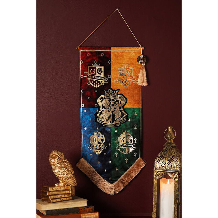 WIDDOP & CO Estandarte Decorativo de las 4 Casas de Hogwarts: Gryffindor, Slytherin, Ravenclaw y Hufflepuff - Harry Potter WIDDOP & CO Estandarte Decorativo de las 4 Casas de Hogwarts: Gryffindor, Slytherin, Ravenclaw y Hufflepuff - Harry Potter
