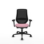 PIQUERAS Y CRESPO Silla de oficina Mardos con mecanismo Sincro/Traslack, Rosa y Negro