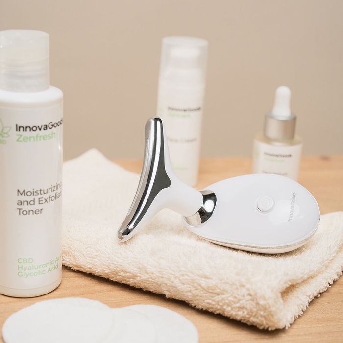 Masajeador Facial Eléctrico Reafirmante para Cara y Cuello con LED, EMS y Calor Selora InnovaGoods Masajeador Facial Eléctrico Reafirmante para Cara y Cuello con LED, EMS y Calor Selora InnovaGoods