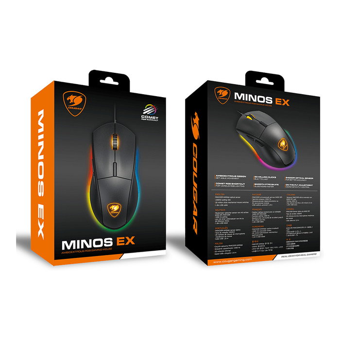 Cougar Minos Ex RGB Negro