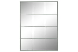 Espejo de pared Home ESPRIT Verde Cristal Hierro Espejo Ventana Scandi 90 x 1 x 120 cm