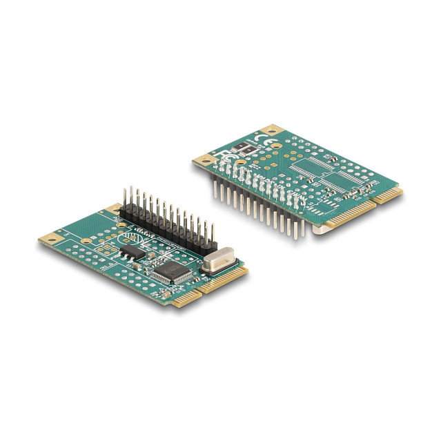 DeLOCK 95275 Adaptador Mini PCIe a Puerto Paralelo Interno, Verde, Compatible con Windows 10/11 y Linux