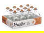 Vivalto Frasca Vidrio 250 ml con Tapon de Corcho, Transparente, 6.5x14x6.5 cm (Set de 36)