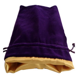 FanRoll Bolsa para Dados Velvet Purple with Golden Satin Large