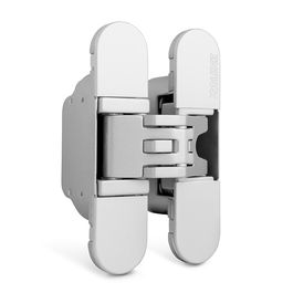 KOBLENZ Bisagra Invisible Kubica K6200, Cromo Satinado, Regulacion 3D 180 Grados, Carga Max. 45kg para 2 Bisagras 95x60mm