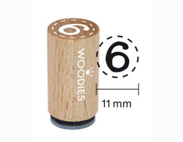 Woodies Sello mini de madera y caucho 15x25mm