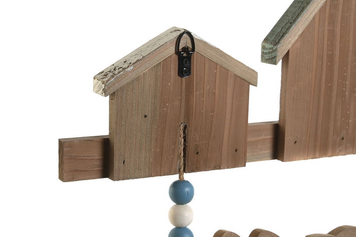 DKD Home Decor Decoracion Pared Mediterraneo Azul 60 x 34 x 2.5 cm (4 Unidades)