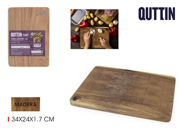 Quttin Tabla de Cortar de Goma Arábiga 34 x 24 cm (12 Unidades) Quttin Tabla de Cortar de Goma Arábiga 34 x 24 cm (12 Unidades)
