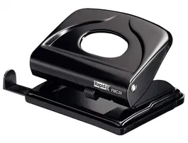 Rapid Taladro Metálico Negro Capacidad 20 Hojas Bloqueo Palanca Uso Doméstico Oficina