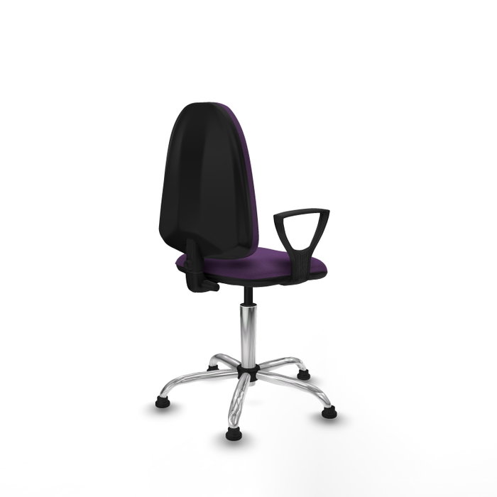 PIQUERAS Y CRESPO Silla de oficina Aýna Morada con Base Cromada