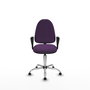 PIQUERAS Y CRESPO Silla de oficina Aýna Morada con Base Cromada