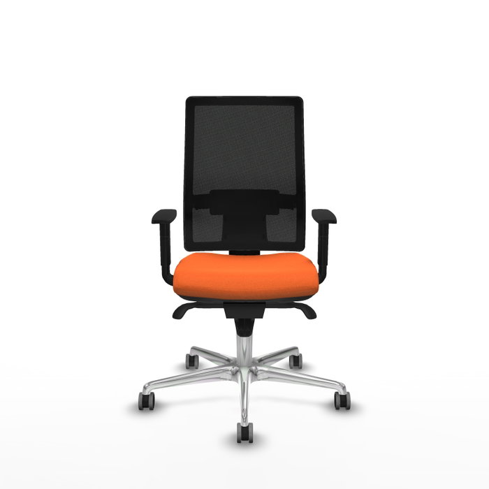 PIQUERAS Y CRESPO Silla de oficina Horna con mecanismo Sincro, Naranja y Negro