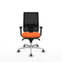 PIQUERAS Y CRESPO Silla de oficina Horna con mecanismo Sincro, Naranja y Negro