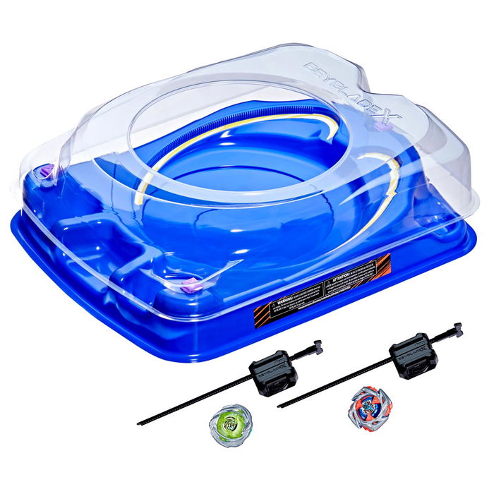 Hasbro Beyblade X Estadio Premium Drop Attack G0842 Set de Batalla con 2 Tops y 2 Lanzadores para +8 Años Hasbro Beyblade X Estadio Premium Drop Attack G0842 Set de Batalla con 2 Tops y 2 Lanzadores para +8 Años