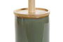 DKD Home Decor Escobillero Scandi Verde Natural Gres Bambú 10 x 42 x 10 cm