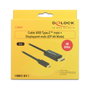 DeLOCK 85256 Adaptador Cable DisplayPort 1.2 Macho a USB-C Macho, 4K 60Hz, 2 m, Negro