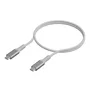 LINQ LQCU4100 Cable USB-C a USB-C 1 m, Blanco, 40 Gbps, 240W, Tipo C Macho a Macho