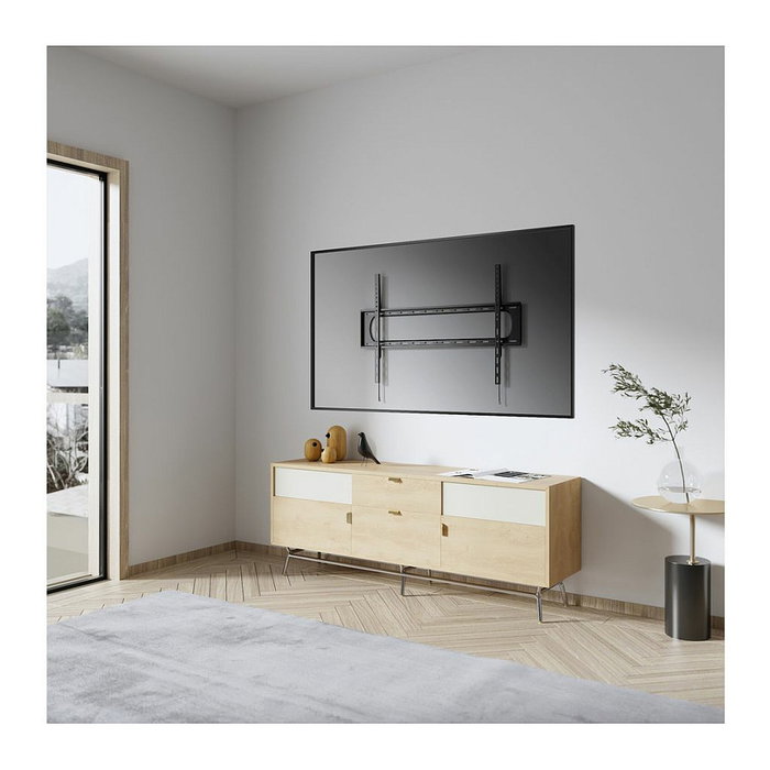 VALUE TV-Wandhalterung fest 60-120 Zoll (152.4-305 cm) hasta 120 kg con soporte VESA 75*75-900*600 mm negra de metal referencia 17.99.1226