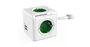 Allocacoc Power Cube Extended 8718444087014 Regleta de Pared Externa, 4 Salidas AC 250V + 2 USB, Color Verde/Blanco, Cable 1.5m