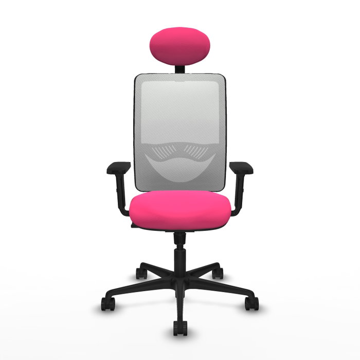 PIQUERAS Y CRESPO Silla de oficina Zulema Rosa y Blanco con mecanismo Sincro PIQUERAS Y CRESPO Silla de oficina Zulema Rosa y Blanco con mecanismo Sincro