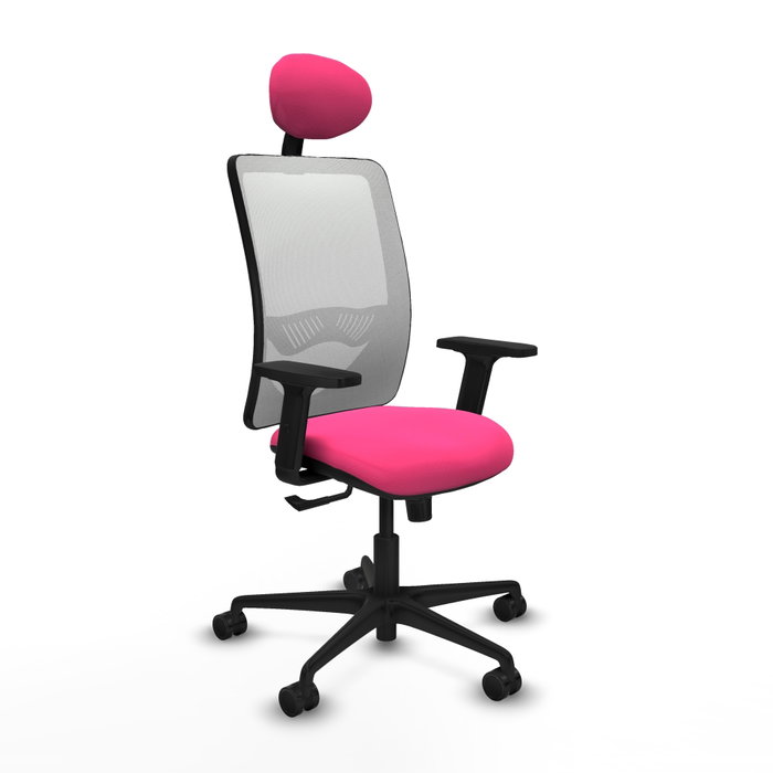 PIQUERAS Y CRESPO Silla de oficina Zulema Rosa y Blanco con mecanismo Sincro PIQUERAS Y CRESPO Silla de oficina Zulema Rosa y Blanco con mecanismo Sincro