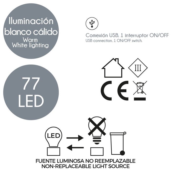 Home Deco Factory Lámpara Mesa Led Usb Colección Contemporain Metal