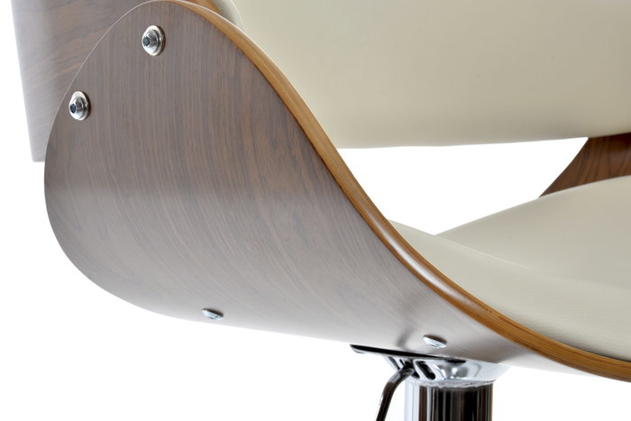DKD Home Decor Taburete Moderno Crema Marron 53 x 101.5 x 54 cm