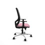 PIQUERAS Y CRESPO Silla de oficina Cilanco con mecanismo Sincro/Traslack, Rosa y Negro
