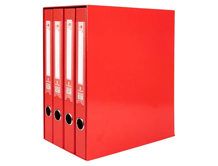 Liderpapel Modulo 4 archivadores folio 2 anillas mixtas 25mm rojo Liderpapel Modulo 4 archivadores folio 2 anillas mixtas 25mm rojo
