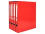Liderpapel Modulo 4 archivadores folio 2 anillas mixtas 25mm rojo