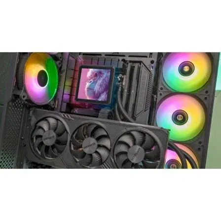 Mars Gaming Refrigeración Líquida ML-VISIONPRO360 360mm, Pantalla IPS 4" y 3 Ventiladores ARGB Infinity Mirror, Negro