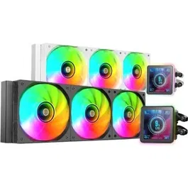 Mars Gaming Refrigeración Líquida ML-VISIONPRO360 360mm, Pantalla IPS 4" y 3 Ventiladores ARGB Infinity Mirror, Negro