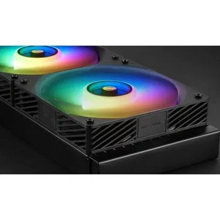 Mars Gaming Refrigeración Líquida ML-VISIONPRO360 360mm, Pantalla IPS 4" y 3 Ventiladores ARGB Infinity Mirror, Negro