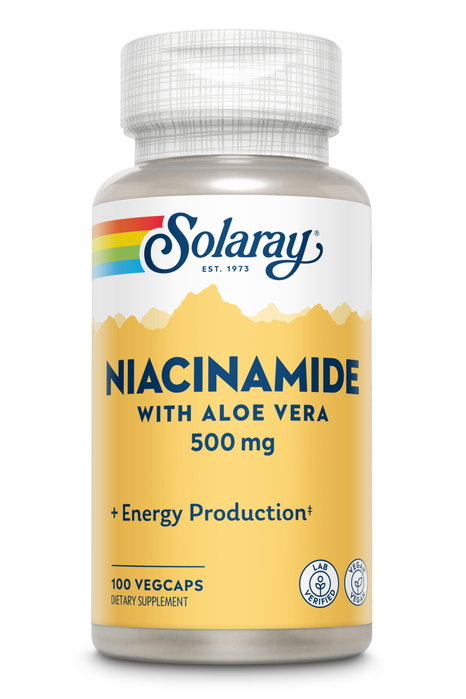 SOLARAY Niacinamida con aloe vera 500 mg 100 cápsulas vegetales