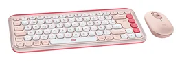Logitech POP ICON COMBO Teclado Español y Ratón Bluetooth Rosa/Blanco