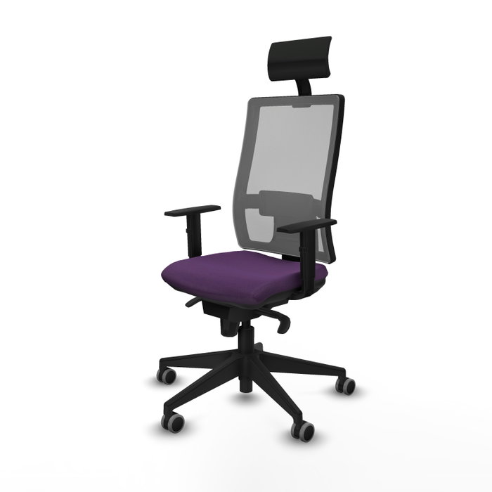 PIQUERAS Y CRESPO Silla de oficina Horna, Mecanismo Sincro, Tela Morada y Malla Gris PIQUERAS Y CRESPO Silla de oficina Horna, Mecanismo Sincro, Tela Morada y Malla Gris