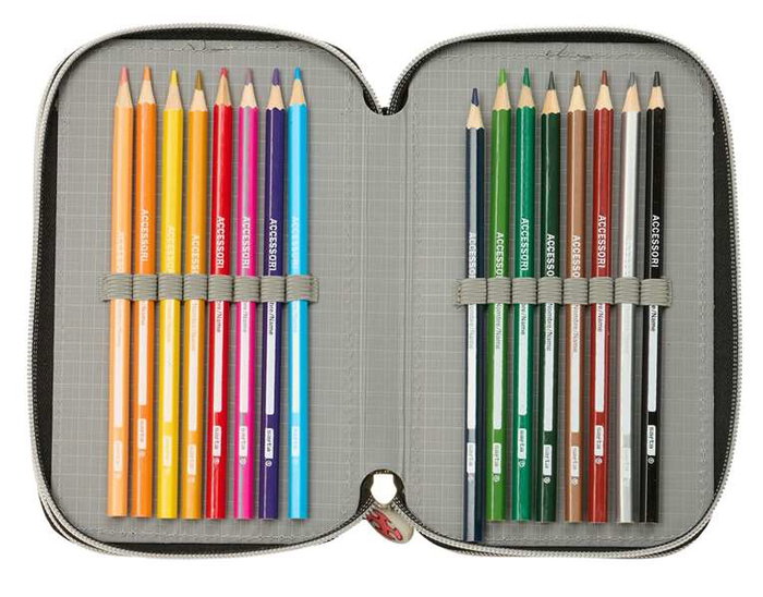 SAFTA Estuche Escolar Masters of the Universe Triple Cremallera 37 Piezas
